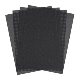 4pcs Plastic Mesh Canvas, 13.6x10.4 Inch 10 CT Plastic Mesh Canvas Sheets for Embroidery Making Cross Stitch Plastic Aida Mesh Screen for Crafts DIY Crochet Projects (Black)