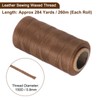 Sourcing Map 150D Flat Waxed Thread 0.8mm 284 Yards Polyester