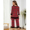 KORSIS Womens Pajama Sets Plaid 2 Piece PJ Sets Lounge