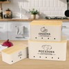 Dekosilave Kitchen Vegetable Storage Set of 3, Metal Onion Garlic