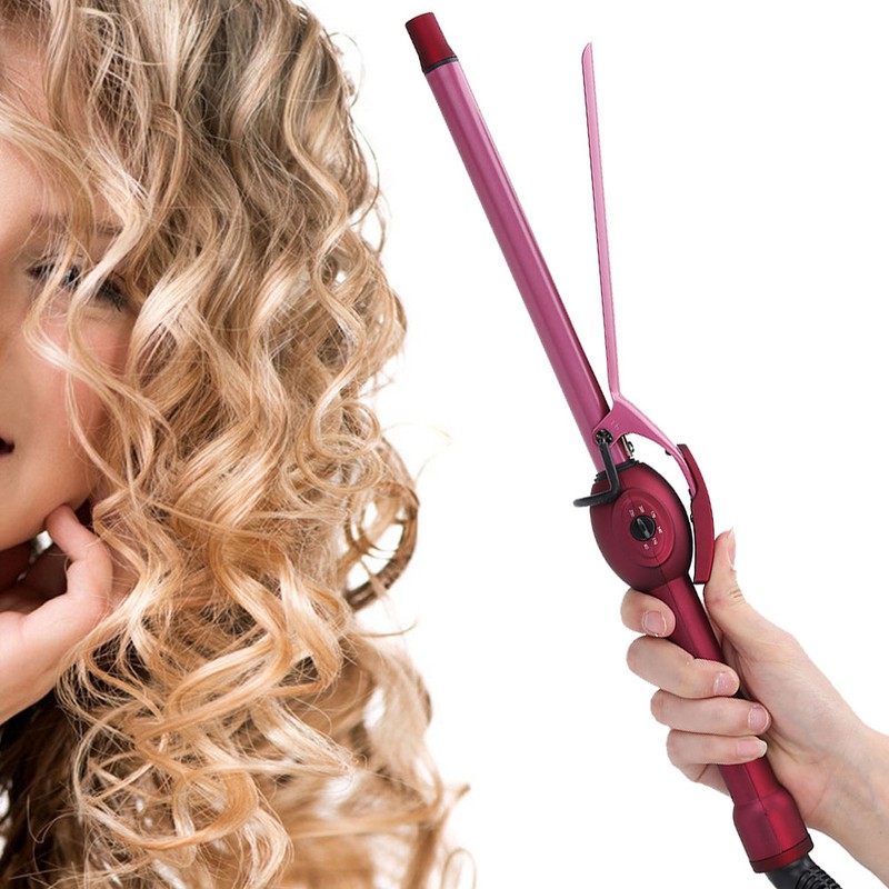 Mini Electric Hair Curler Salon Curling Wand Anti-Scald Temperature Adjustment