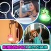 Deekin 100 Pcs LED Light up Rubber Duck Keychain Cute