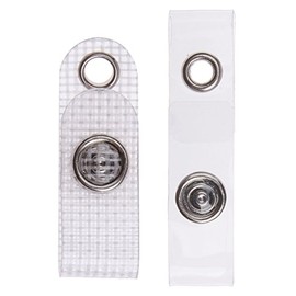 Karteo Vinyl Strap with Loop Fabric Reinforced [Pack of 1] Strap with Metal Press Stud and Vinyl Loop Hole Punching for ID Card Sleeves ID Holder