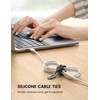 20Pack Silicone Cable Ties Cord Organizer Wrap - Lamicall Reusable