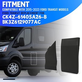HECASA Fuel Filler Door Gas Cap Hatch Cover & Moulding Trim Compatible with 2015-2023 Ford Transit Replacement for FO1759104 CK4Z-61405A26-B BK3Z6129077AC Fuel Tank Filler Cap Kit