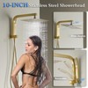 Brushed Gold Shower System with 10Inch Rain Shower Heads with