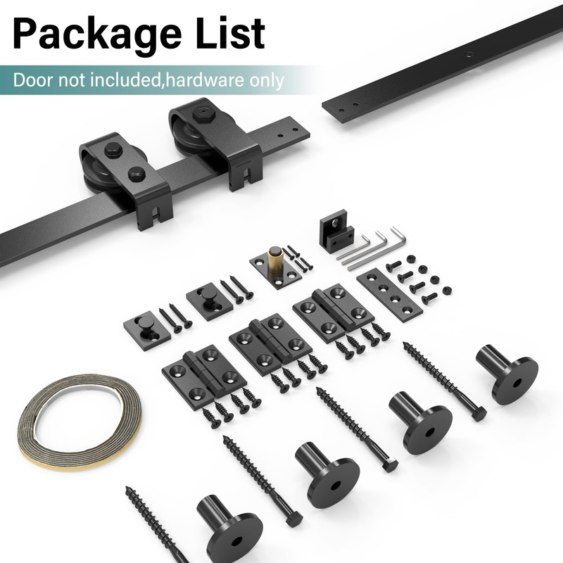 WINSOON Bifold Barn Door Hardware: Smooth Quiet Bi-fold Barn Door