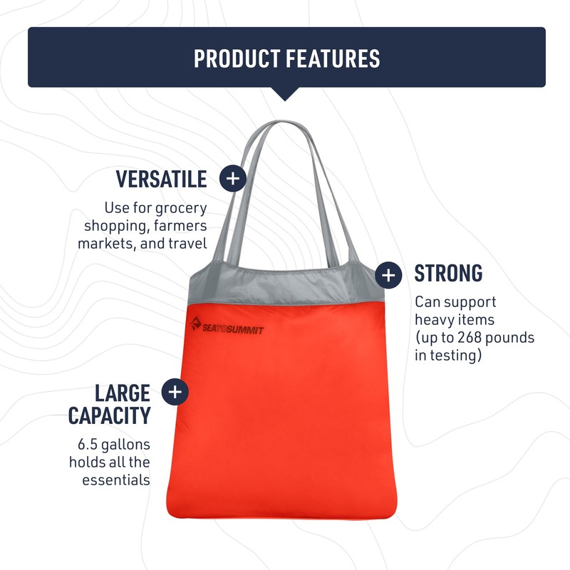 Sea To Summit Ultra-Sil Shopping Bag 30 Litres, Spicy Orange,