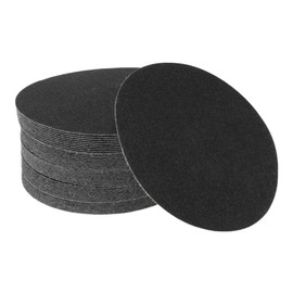 X AUTOHAUX Sandpaper Hook & Loop Sanding Sheets 125x125mm Black 120 Grit Round Efficient Grinding and Polishing Automobile Manufacturing and Repair Woodworking