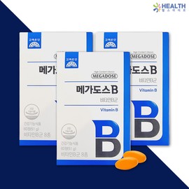 Goryeo Eundan Korea Eundan Megadose B Vitamin B Complex 850mg x 60 tablets (3) (6 month supply) H / 고려은단 메가도스B 비타민B군 850mg x 60정 3개 (6개월분) H