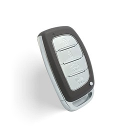 SEGADEN - Carcasa de repuesto para llave + llave de emergencia sin cortar compatible con Hyundai Elantra Sonata Tucson ix35 con 4 botones Smart Keyless Entrada Remote Case Fob HY22 PG186B