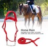 Horse Snaffle Bridle with Rein Red Adjustable Horse Halter Harness