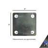 3" x 3" Heavy Duty Square Flat Steel Metal Base