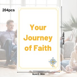 BOXOB 204stk Christliche Gesprächskarten, Erkunden Sie Ihren Glauben mit Familienbibel-Gesprächskarten Religiöses Geschenk Ideal für Familienspieleabende Kirchengruppen Esstisch