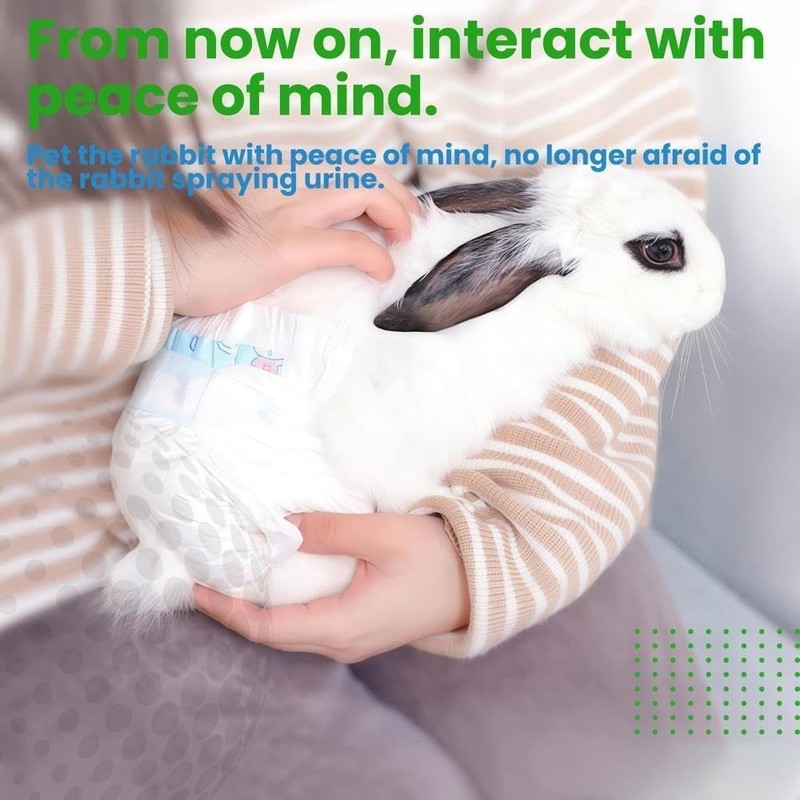 Leakproof Rabbit Diapers – Disposable Bunny Pet Diaper for Small