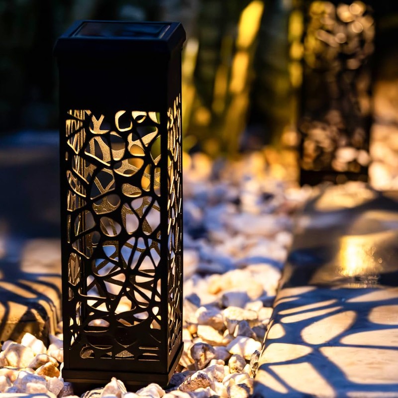 Koda Solar Mosaic Square Bollard Light (4-Pack)