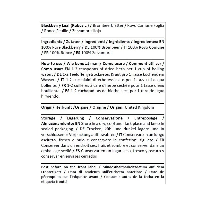 Herba Organica - BlackBerry Leaf - Rubus L - Herbal