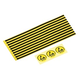 QUARKZMAN Pack of 30 ESD Antistatic Foot Heel Floor Tapes, 11.8 x 0.60 Inches, Disposable Adjustable for Dissipating Static Electricity (with Static Warning Sticker)