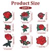 28 Pcs Rose Iron on Patches Flower Embroidery Patches Beautiful