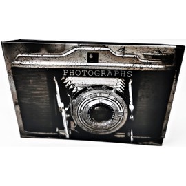 Photo Album - Holds 36 Photos - Size: 6"x4" - Vintage Camera Design