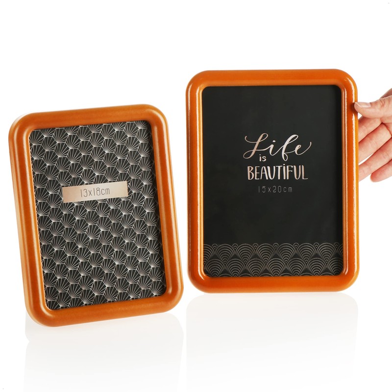 com-four® 2 x Picture Frames in Two Sizes - Stylish