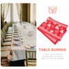 Gadpiparty Romantic Heart Printed Table Runner Valentine's Day Decor Kitchen