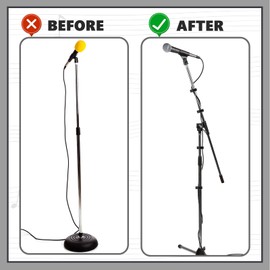 60 Pcs Mic Cable Clips Flexible ABS Plastic Clips Universal Microphone Boompole Cable Clip Set for Studio Accessories, 15 mm, 20 mm, 25 mm