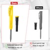 Hiboom 2 Pack Solid Carpenter Pencils with Pencil Cap and