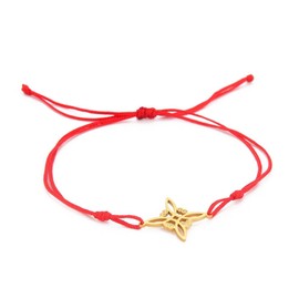 Creative Witches Celtic Knot Bracelet Stainless Steel Hollow Out Witchcraft Handmade Braided Wax Cords Couple Friendship Bracelet-RG