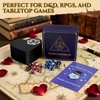 MOVINPE D&D Dice Box with Dice Set – Heart-Shaped Polyhedral