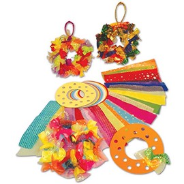 Springboard 10446 Tactile Wreaths Christmas Craft Activity (Pack of 30)