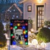 Christmas Garden Flag Lighted Xmas French Bulldog Flags for Outside