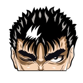 Berserk Gattsu Anime Manga Guts Decal Stickers for Cars Laptop Skateboard Wall Decor UV Resistant (Guts)