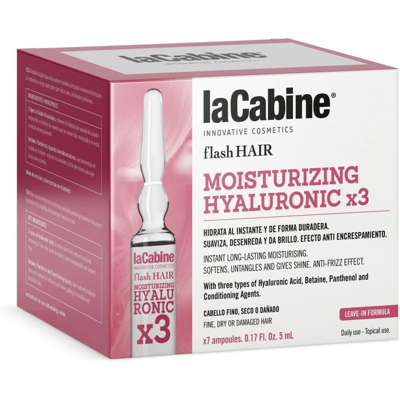 Lacabine Caja de Ampolletas Capilares Flash Hair Moisturizing Hyalironic X3