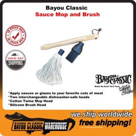 Bayou Classic Sauce Mop and Brush BBQ Great for Glazes and Sauces 500-713
