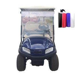 Sun Shield Golf Cart Sun Shade Cover – UV Blocker Visor for Golf Cart, ATV, UTV, Auto – Easy Peel & Stick Mesh Screen – Reversible – Trim to Fit – White