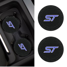 2 Pcs Black car Cup Holder Coaster Compatible with ST 2.75 Inch Silicone Anti-Slip car Coasters car Cup Coasters