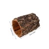 Natural Cork Bark Round Reptile Hideout-Hollow Tree Trunk Climbing Hide-Wooden