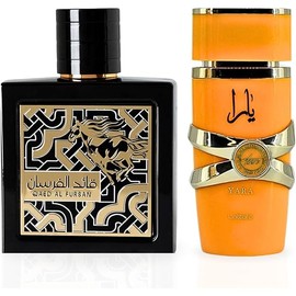 Lattafa Qaed Al Fursan EDP Spray 90ML & Yara Tous EDP Spray 100ML For Every Moment, The Ideal Fragrance Duo. (MAJESTIC BUNDLE)