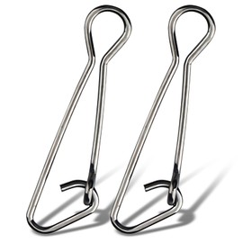 AMYSPORTS Line Connector Fishing Snap Stainless High Strength Snaps Swivels Saltwater Quick Change Fishing Snap Clip Freshwater Black Nickel 100pcs 176lbs