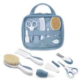 Nuvita 1146 | Complete Set for Baby Care | Bath Bags | Beauty for Newborn | Nail and Hair Scissors | Ideal for Nursery and Travel | BPA Free | EU Brand | Italian Design