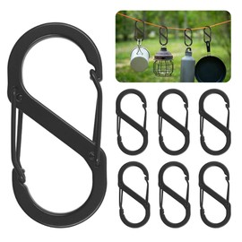 Carabiners, For Mountain Climbing, S Shaped Carabiners, Rustproof, Durable, High Hardness, Aluminum Alloy, Outdoors, Camping, Load Capacity 66.1 lbs (30 kg), Key Holder, Abrasion Resistant, Large, Set