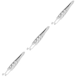 Mobestech 3pcs Stainless Steel Tweezer for Women Meibomian Gland Non-skid Grip Precision Compression Tool for and Eye Health
