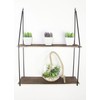 Admired By Nature 2 Tier Rustic Wooden Floating Wall Mounted