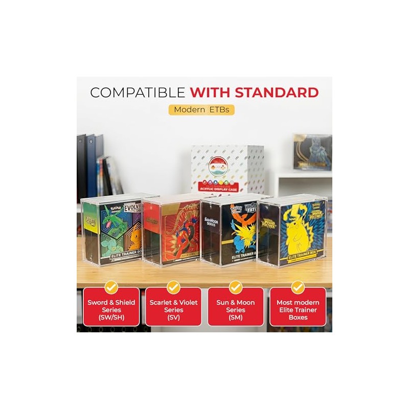Premium Acrylic ETB Display Case – Thick Crystal Clear Display