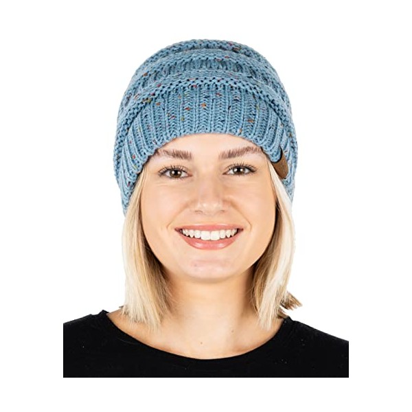 Confetti Knit Beanie - Denim