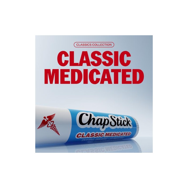 ChapStick Classic Tubos de bálsamo labial medicado, tratamiento de labios