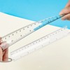 4PCS 30cm Clear Plastic Ruler 12Inch Transparent Ruler Shatterproof Straight