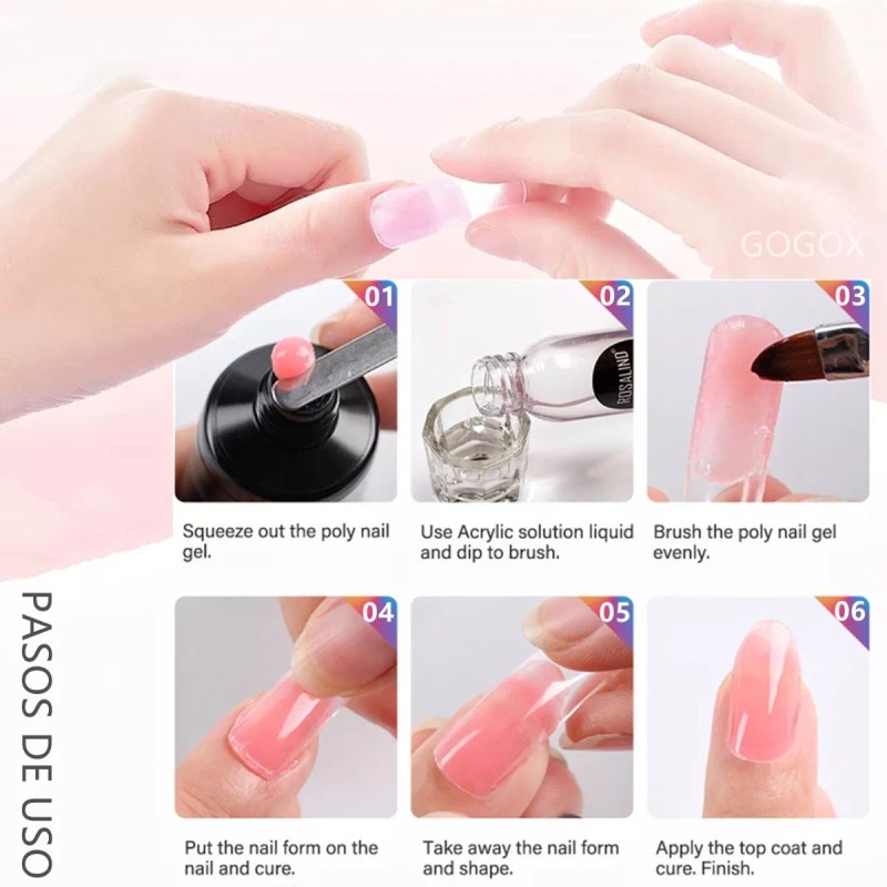 THE9SHOP 140 Accesorios De Uñas Polygel Para Manicura Moldes,tips Set