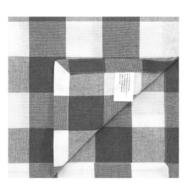 BETRIC Cotton Blend Buffalo Plaid Table Napkins (Set of 12), 18 x 18 Inch Washable Dinner Napkins, Buffalo Checks Cloth Napkins for Restaurant, Wedding, Holiday, Farmhouse，Gray and White